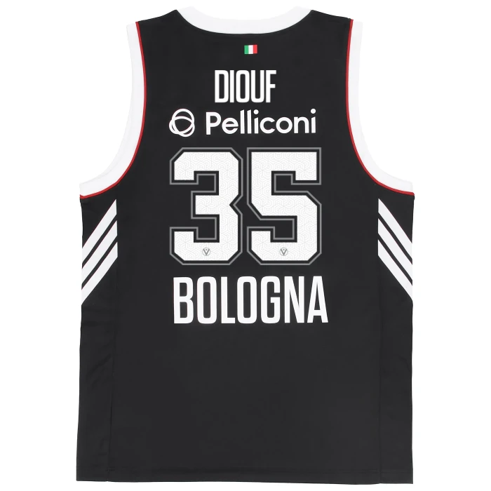 VIRTUS BOLOGNA BLACK EUROLEAGUE JERSEY 25/26