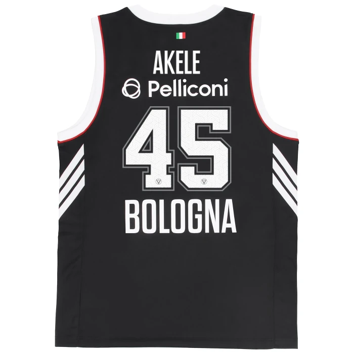 VIRTUS BOLOGNA BLACK EUROLEAGUE JERSEY 25/26