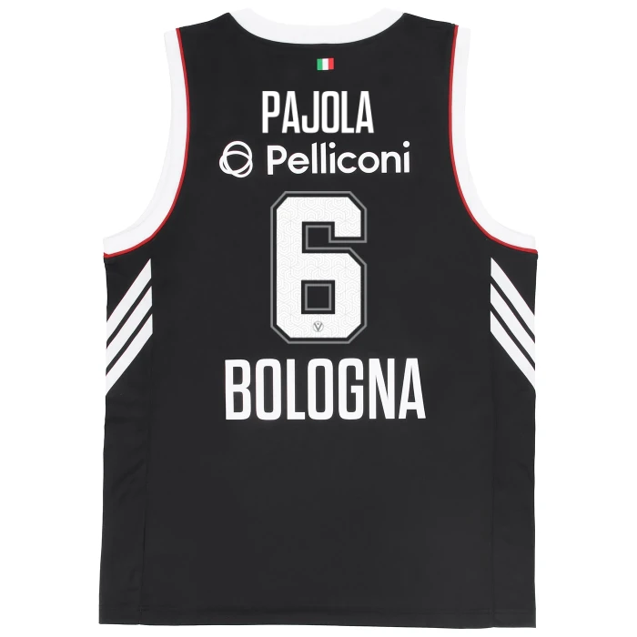 VIRTUS BOLOGNA BLACK EUROLEAGUE JERSEY 25/26