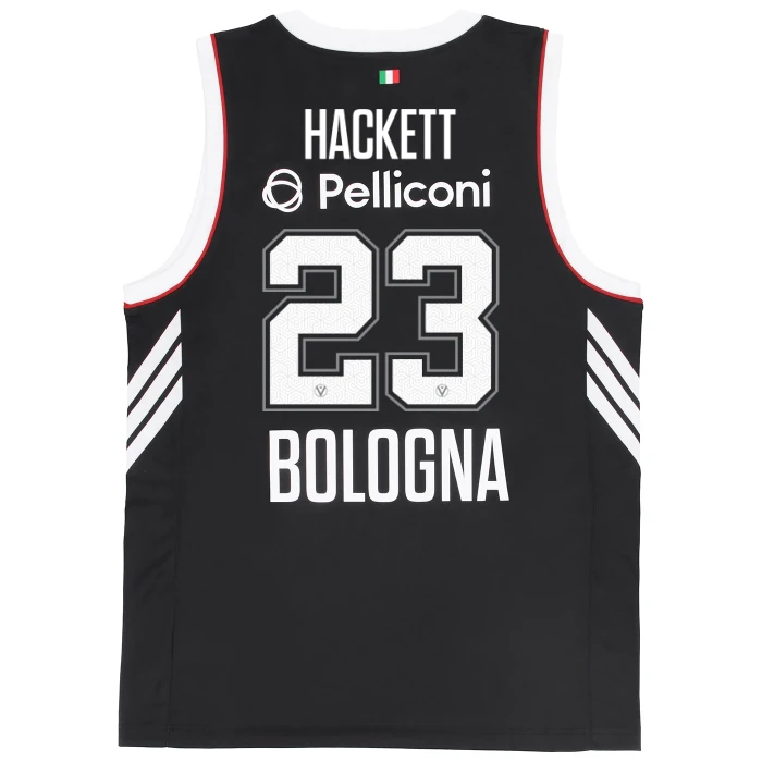 VIRTUS BOLOGNA BLACK EUROLEAGUE JERSEY 25/26