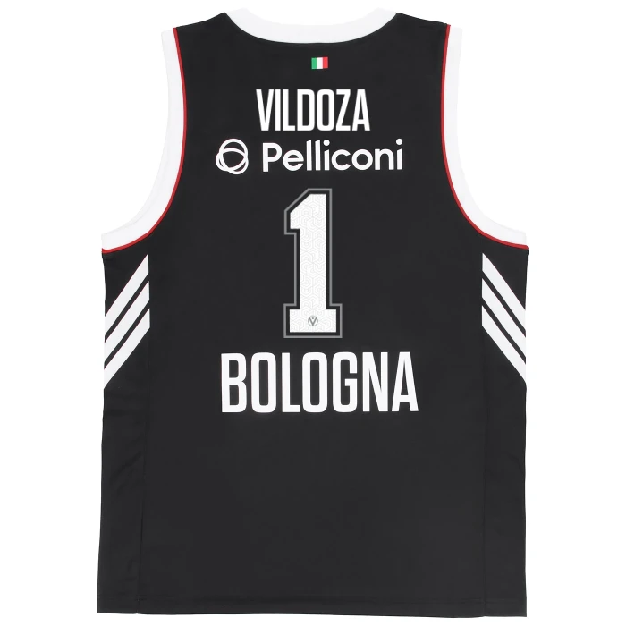 VIRTUS BOLOGNA BLACK EUROLEAGUE JERSEY 25/26