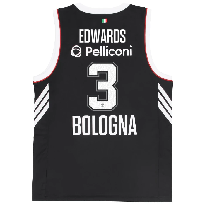 VIRTUS BOLOGNA BLACK EUROLEAGUE JERSEY 25/26