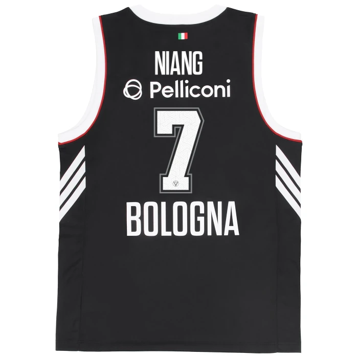VIRTUS BOLOGNA BLACK EUROLEAGUE JERSEY 25/26