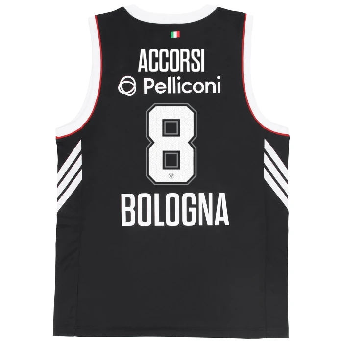 VIRTUS BOLOGNA BLACK EUROLEAGUE JERSEY 25/26