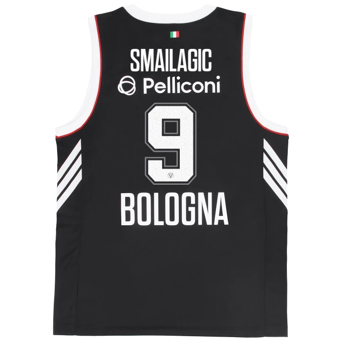 VIRTUS BOLOGNA BLACK EUROLEAGUE JERSEY 25/26