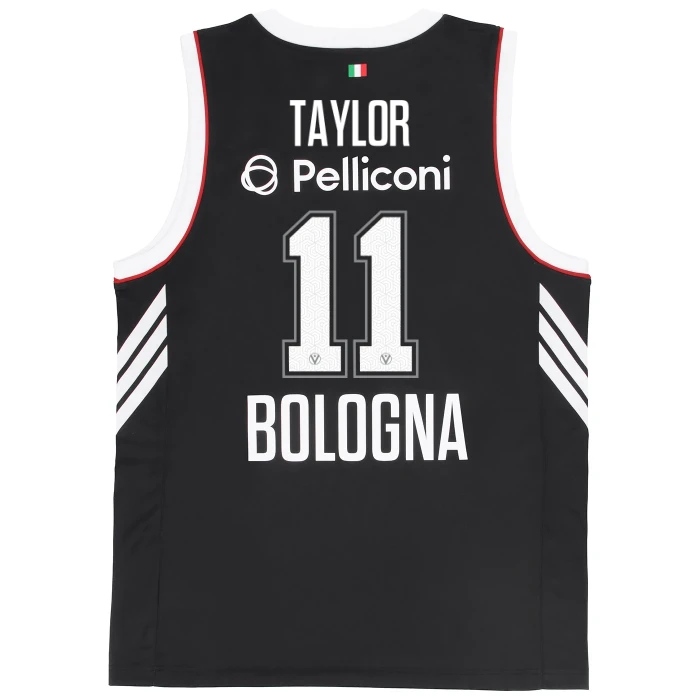 VIRTUS BOLOGNA BLACK EUROLEAGUE JERSEY 25/26