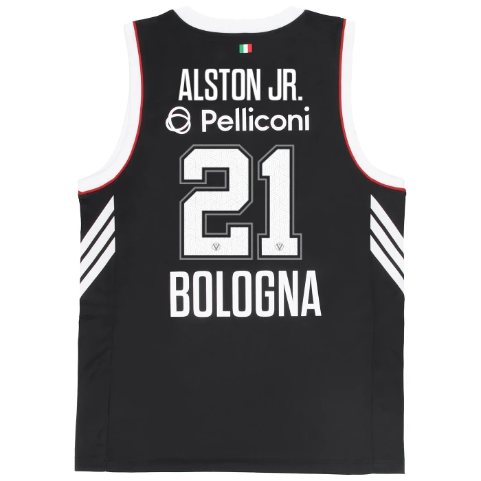 VIRTUS BOLOGNA BLACK EUROLEAGUE JERSEY 25/26