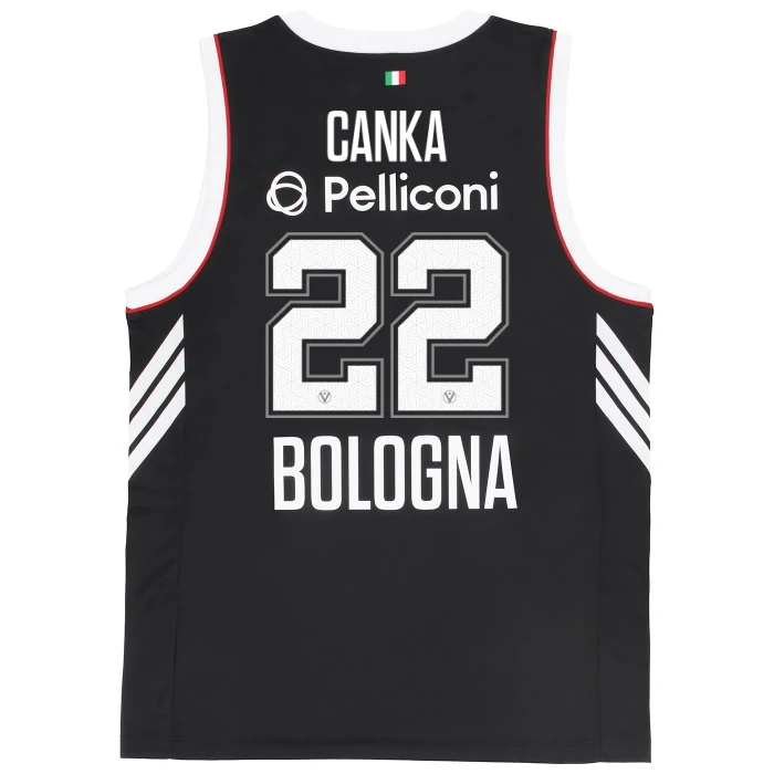 VIRTUS BOLOGNA BLACK EUROLEAGUE JERSEY 25/26