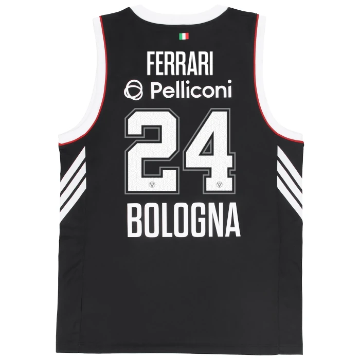 VIRTUS BOLOGNA BLACK EUROLEAGUE JERSEY 25/26