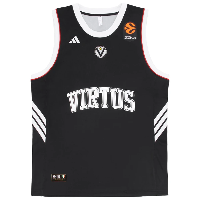 VIRTUS BOLOGNA BLACK EUROLEAGUE JERSEY 25/26
