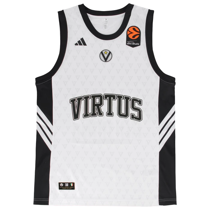 VIRTUS BOLOGNA WHITE EUROLEAGUE JERSEY 25/26