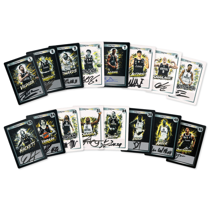 VIRTUS BOLOGNA BOX AURA CARDS AUTOGRAFATE