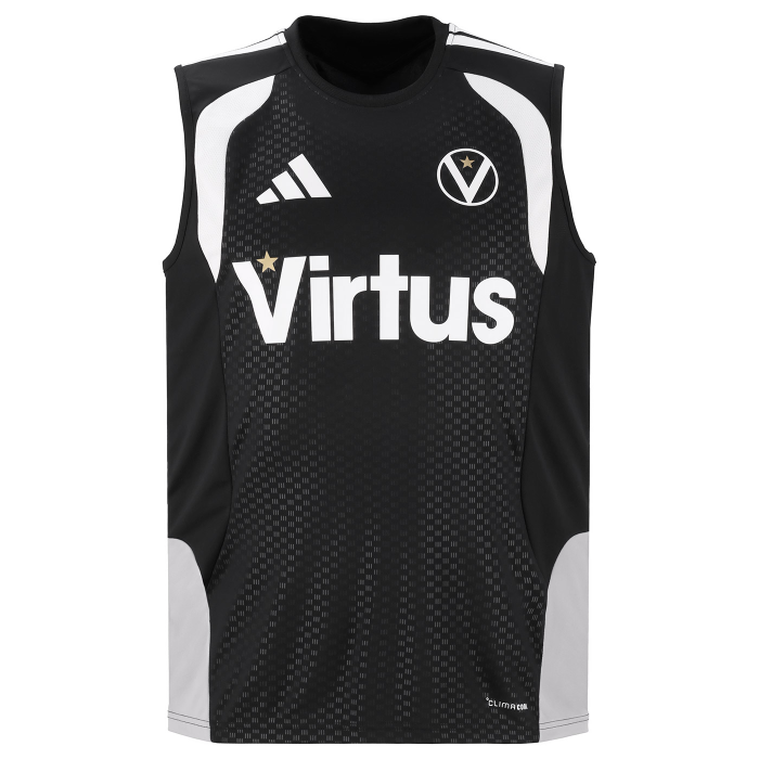 VIRTUS BOLOGNA BLACK SLEEVELESS TRAINING TOP