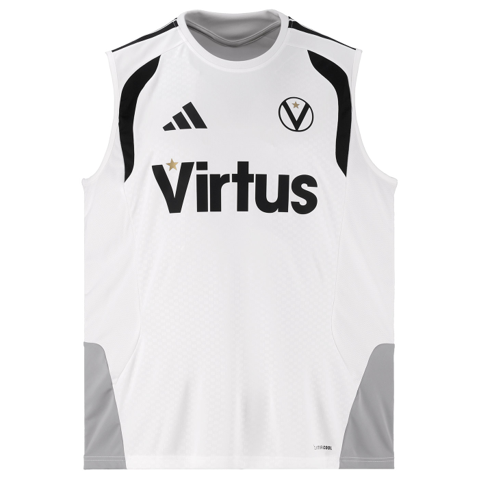 VIRTUS BOLOGNA WHITE SLEEVELESS TRAINING TOP