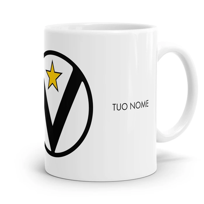 VIRTUS BOLOGNA WHITE LOGO MUG